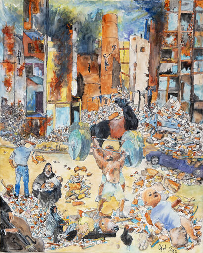 L\' enigma della storia che conduce alla disperazione.  - a Paint Artowrk by Giuseppe Filipponi